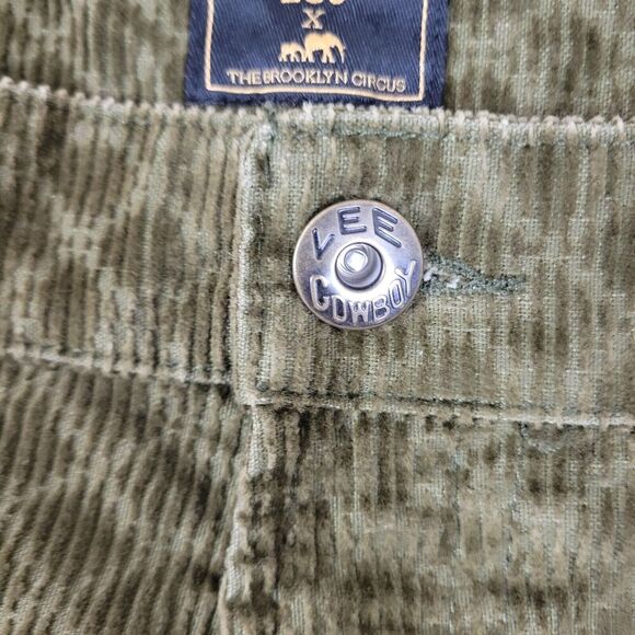 Lee Brooklyn Circus Jeans Men’s Size 34X32 Green Corduroy Double Knee Cowboy - Picture 4 of 16